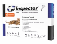 Inspector, капли от внешних и внутренних паразитов для кошек массой 1-4 кг