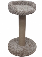 Когтеточка Клампи столбик с лежанкой Премиум, ковролин, M