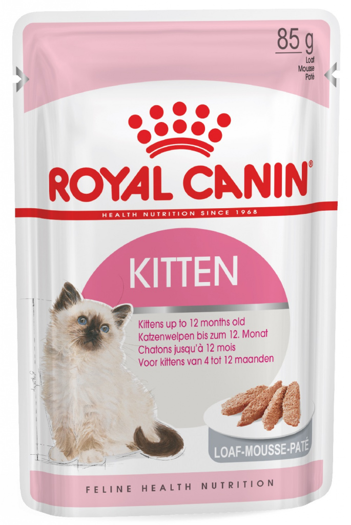 Корм Royal Canin Kitten Instinctive для котят с 4 до 12 месяцев, в  паштете, цены в Самаре, характеристики, фото, паучи в интернет-магазине  Клампи