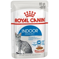 Royal Canin "Indoor" для кошек, живущих в помещении, кусочки в соусе