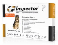 Inspector, капли от внешних и внутренних паразитов для собак массой 25-40 кг